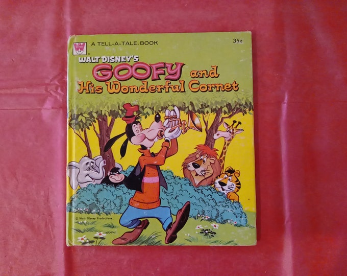 Vintage Walt Disney's Goofy and His Wonderful Cornet Book, 1964#