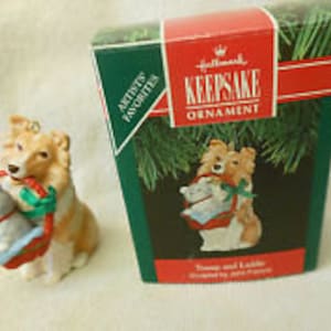 Vintage Christmas Ornament, Hallmark Keepsake Ornament, Tramp and Laddie