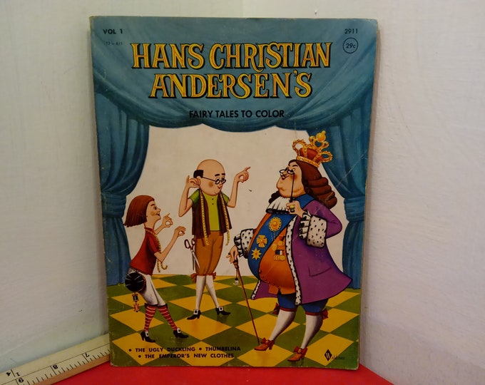 Vintage Coloring Book, Hans Christian Anderson's "Fairy Tales to Color"