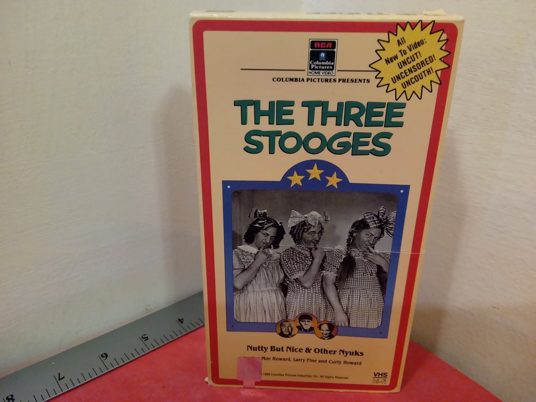 Vintage VHS Movie Tape, the Three Stooges, Nutty but Nice & Other Nyuks ...
