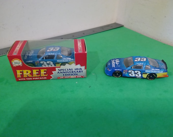 Bayer 10th Anniversary Die Cast #33 Blue Race Car, Tony Raines, 2002