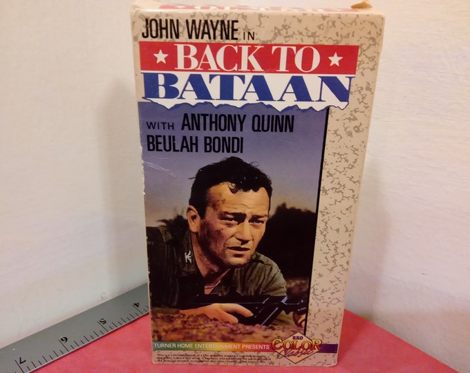 Vintage VHS Movie Tape, Back to Bataan, John Wayne, 1989~