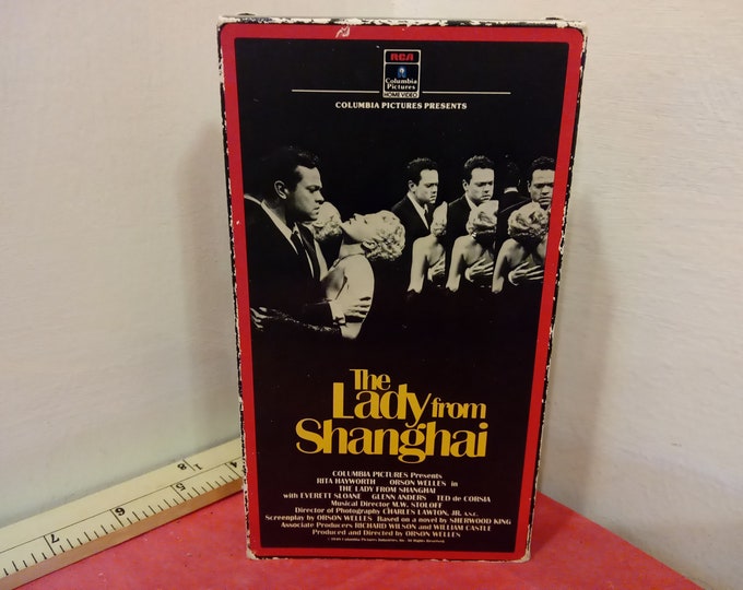 Vintage VHS Movie Tape, The Lady from Shanghai, Orson Welles, 1985~