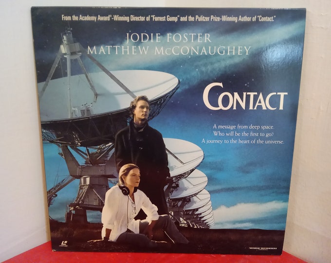 Vintage Laser Disc Movie, Wide Screen Edition "Contact", Jodie Foster, 1997