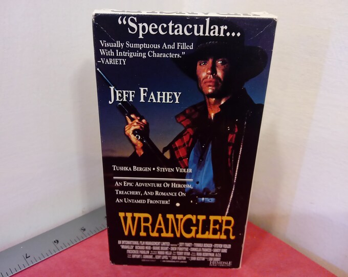 Vintage VHS Movie Tape, Wrangler, Jeff Fahey, 1993~