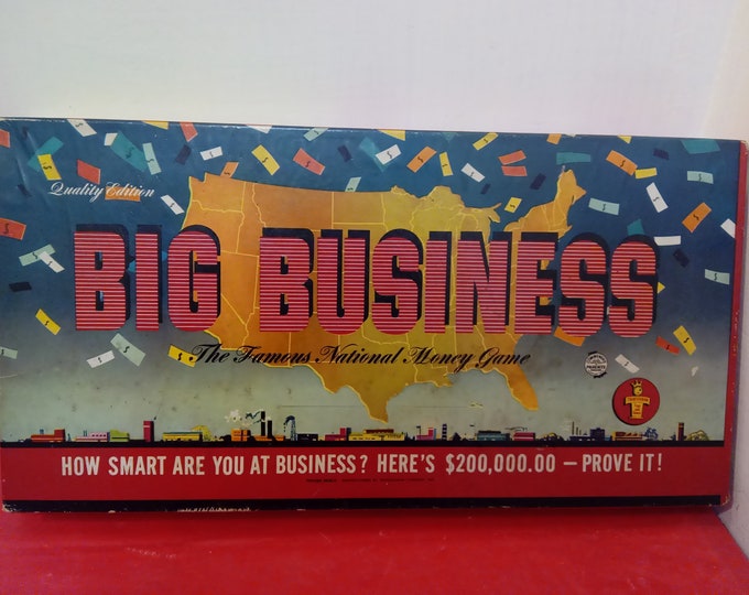 Vintage Board Game, Big Business by Transogram, 1958#