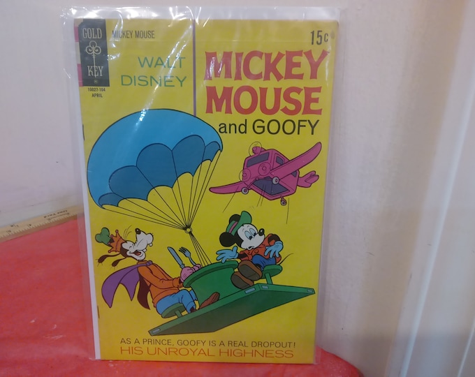 Vintage Comic Books, Gold Key Comic Books, Mickey Mouse and Goofy and Mickey Mouse, 1970's
