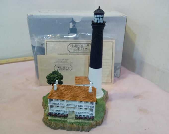 Vintage Resin Figurines, Pensacola Lighthouse Resin Figurines by Harbor Lights and Others, 2000