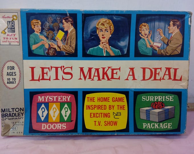 Vintage Board Game, Let's Make a Deal by Milton Bradley, 1964#