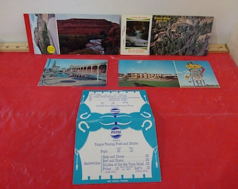 Vintage Postcards, Postcards of Wyoming, South Dakota, Arkansas and Oklahoma, Pepsi Placard from Restaurant, 1960's