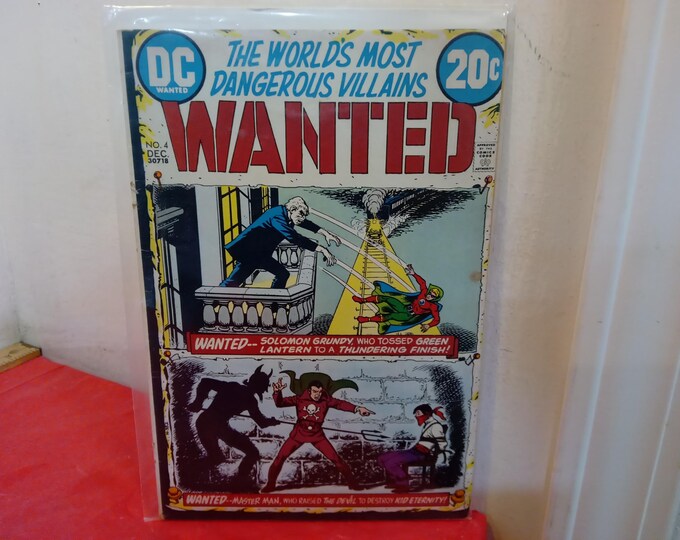 Vintage DC Comic Books, Wanted #4, 1970's