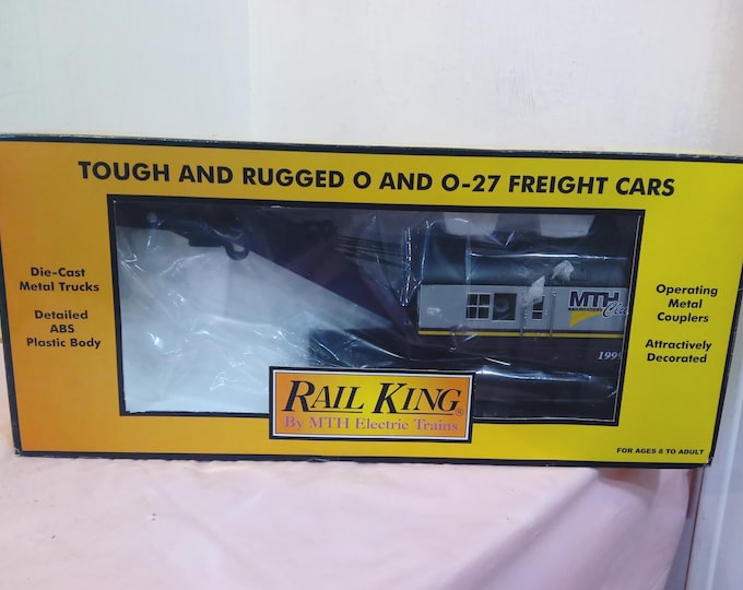 Vintage Train Cars, O Gauge or O-27 Train Cars, Lionel Log Dump Car, C & O 3 Bay Car, Kline Freight Car "Alaska", or Rail King Crane Car
