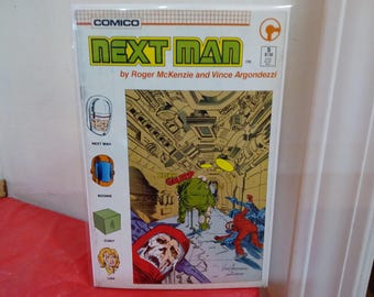 Vintage Comico Comic Books, Next Man, 1980's