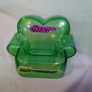 Vintage Cartoon Network Items, Powder Puff Girl and Scooby Doo Items, Chairs, Book Covers, Small Tin Lunch Boxes, Towel, Hats, and Tote