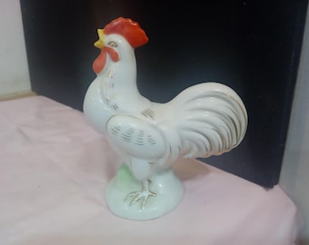 Vintage Ceramic/Porcelain Figurines, Rooster, Chicken, Cardinal, Bluejay, Blue Birds, Swans, 25th Anniversary Bell, and Vases