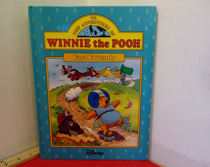 Vintage Children's Book, Disney Book, The Adventures of Winnie the Pooh "Fast Friends", 1991