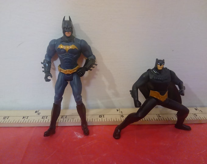 Vintage Action Figures, Two Batman Figures from DC Comics, 1980's#