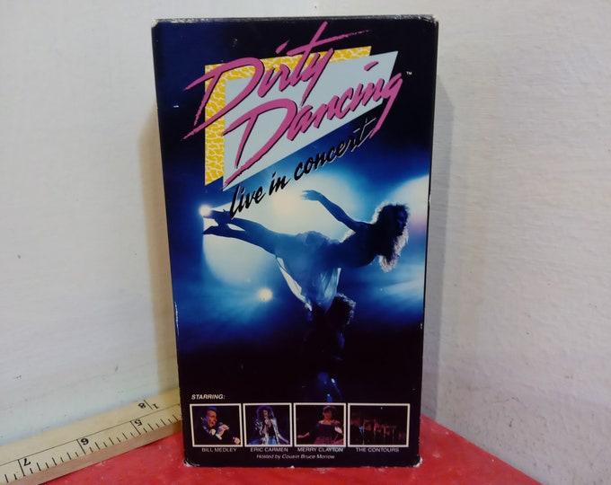 Vintage VHS Movie Tape, Dirty Dancing Live in Concert, 1988#