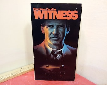 Vintage VHS Movie Tape, Witness, Harrison Ford, 1991~