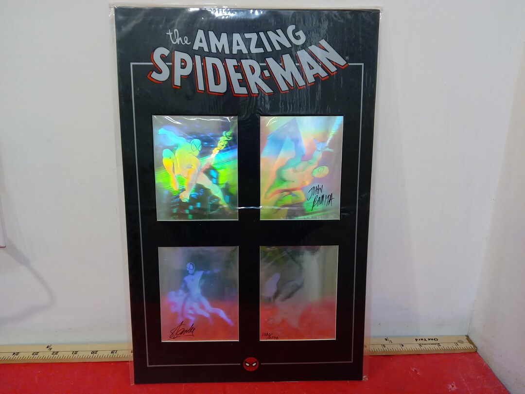 Vintage Hologram Spiderman, the Amazing Spiderman Hologram Set With COA, 1990