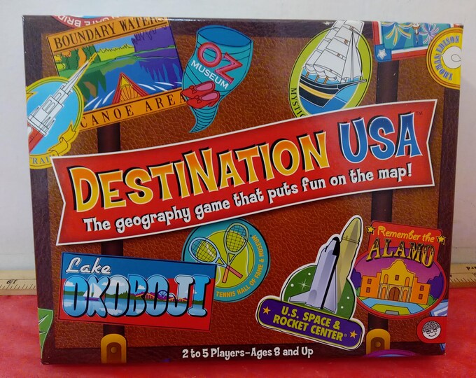 Collectible Board Game, Destination USA "The Geography Game that Puts Fun in the Map!" by Mindware, 2010