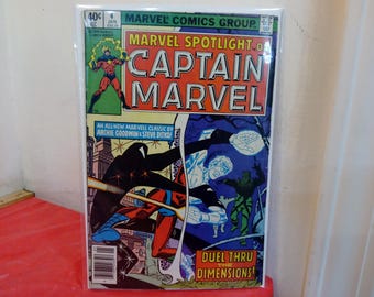Vintage Marvel Comic Books, Marvel Spotlight on Captain Marvel, 1980's