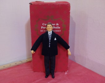 Vintage Hand Made Doll, Costume & Portrait Dolls by Peggy Nisbet, Ronald Reagan, 1950's