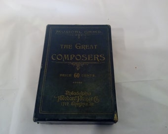 Vintage Card Game, The Great Composer Musical Card Game by Philadelphia Theodore Presser Co., 1900's