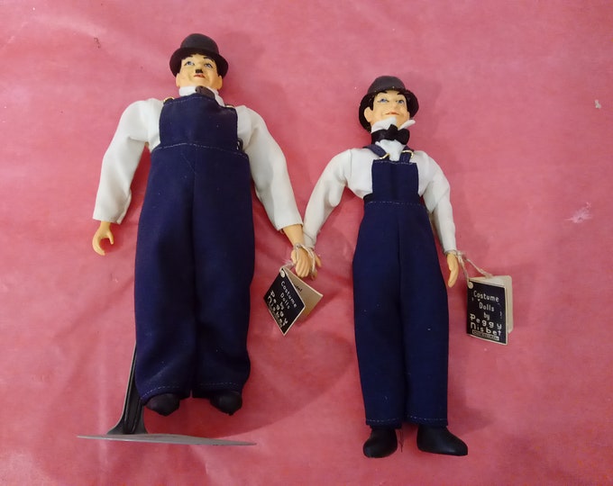 Vintage Hand Made Doll, Costume & Portrait Dolls by Peggy Nisbet, Laurel and Hardy, 1950's