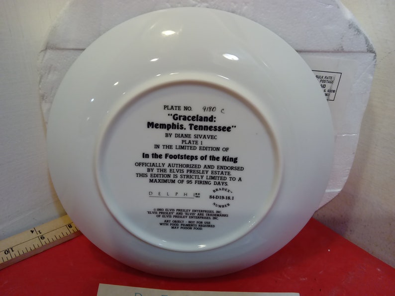 Vintage Collector Plate Bradford Exchange Plate Elvis Presley Etsy