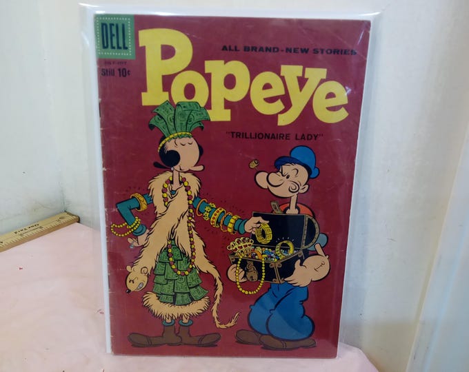 Vintage Comic Books, Dell or Charlton Comic Books, Popeye the Sailor, 1970's