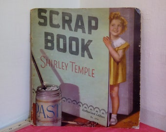 Vintage Scrap Book, Shirley Temple Scrap Book Authorized Edition, No. 1763 by the Saalfield Co., Dionne Quintuplets, 1935#