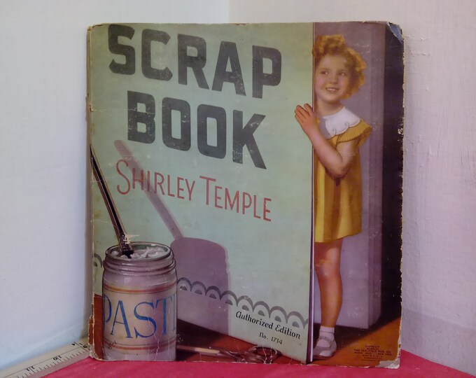 Vintage Scrap Book, Shirley Temple Scrap Book Authorized Edition, No. 1763 by the Saalfield Co., Dionne Quintuplets, 1935#