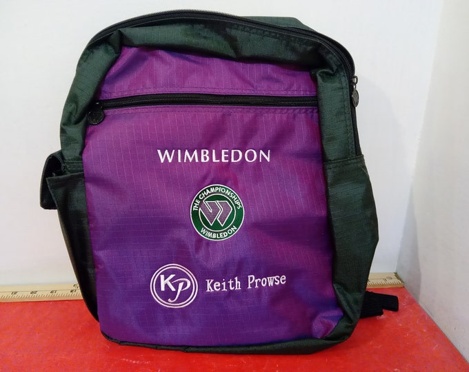 Vintage Backpack, The Championship Wimbledon Backpack, Keith Prowse Purple Backpack#