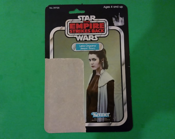 Vintage Star Wars Leia Organa Cardboard Backing, 1980 #