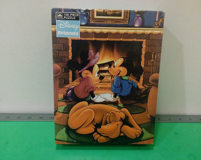 Vintage Mickey, Minnie and Pluto Puzzle, Disney Puzzle