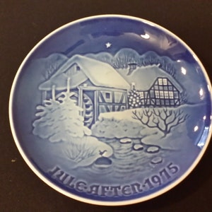 Vintage Collector Plate, Bing & Grondahl Porcelain Plate, Jule after 1975