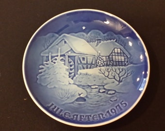 Vintage Collector Plate, Bing & Grondahl Porcelain Plate, Jule after 1975