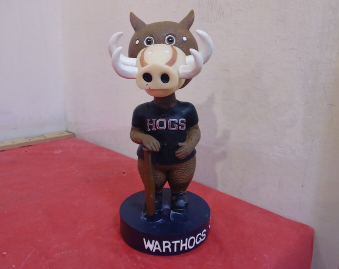 Vintage Baseball Figurine, Minor League Baseball Team Bobblehead, Winston Salem Journal Warthogs "Wally 00"