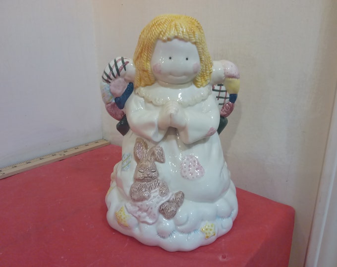 Vintage Cookie Jar, Cosmos Cookie Jar, Angel Cookie Jar for Christmas Around the World, 1995