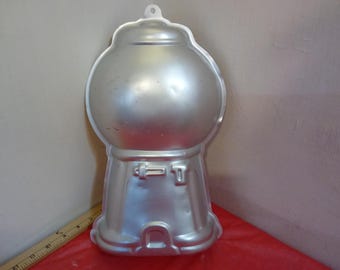 Vintage Aluminum Cake Pans, Bubble Gum Machine, Bowling, Reindeer, Cowboy, Barney, Owl, Care Bear, Birthday Bear, and Bunny Rabbit, 1980's