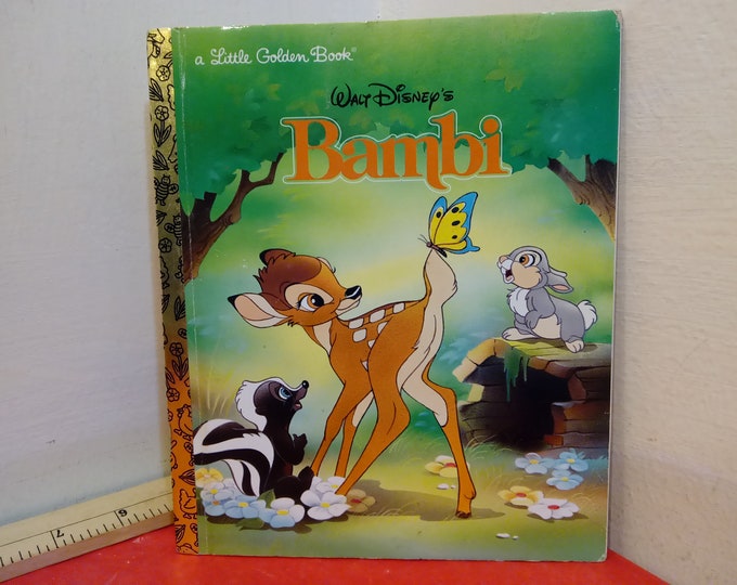 Vintage Hardcover Book, A Little Golden Book Walt Disney's "Bambi", 1998
