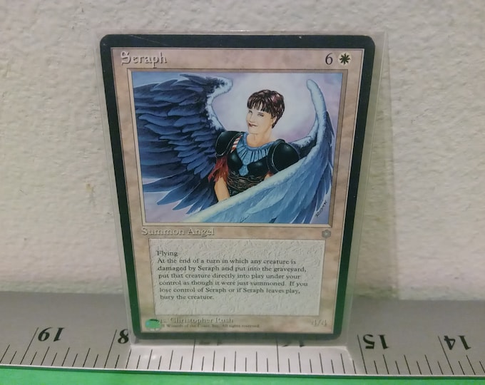 Vintage Magic the Gathering Card, Seraph, Ice Age, 1995