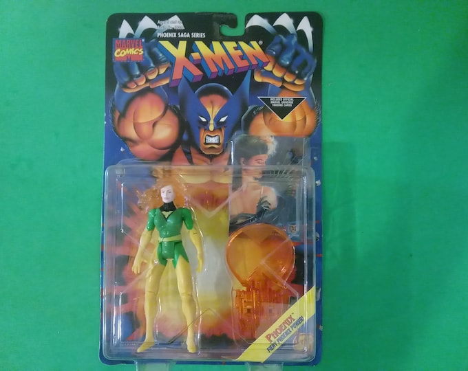 Vintage Action Figure, Marvel Comics, X-Men Phoenix Saga Series, Phoenix Figure with Card by Toy Biz, 1996