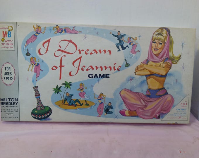 Vintage Board Game, I Dream of Jeannie Game by Milton Bradley, 1965#
