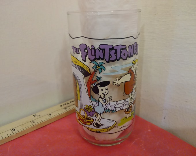 Vintage Hardee's The Flintstone Glass, "Little Bamm-Bamm", 1990's