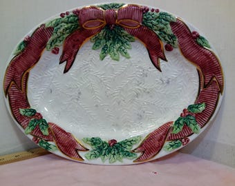 Vintage Serving Platters, Holly Tree Serving Platter, Boch Delft Round Platter, International Stoneware from Japan, or Others