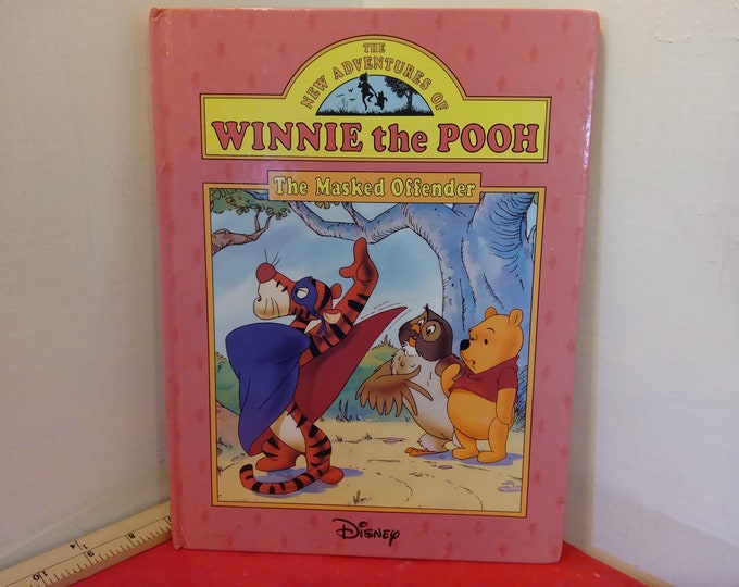 Vintage Children's Book, Disney Book, The Adventures of Winnie the Pooh "The Masked Offender", 1990
