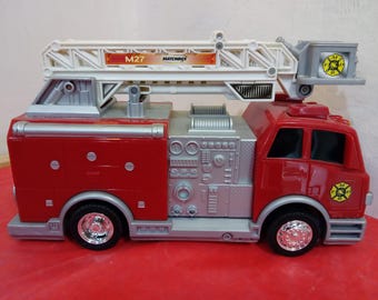 Vintage Toy Vehicles, Matchbox Fire Engine or Tow Truck, Vtech "Sort n' Go Car", or Little Tykes Airplane "Caillou"