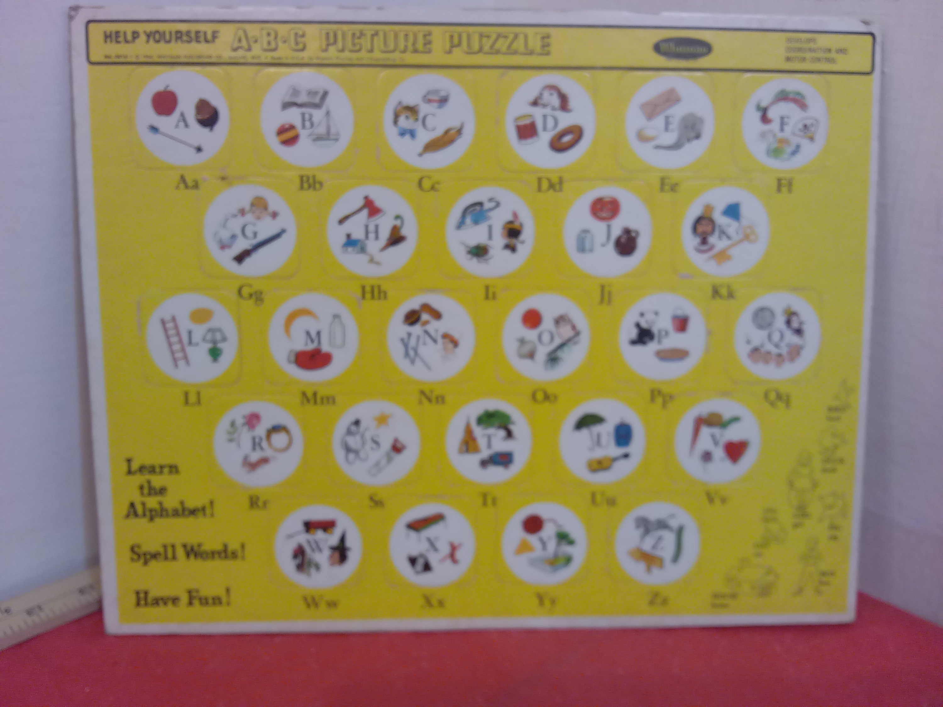 Vintage　Learning　Children's　Yourself　Puzzle　Help　A-B-C　Etsy